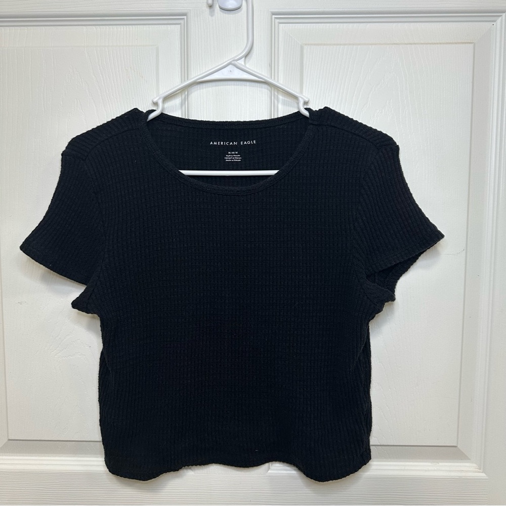 American Eagle Outfitters Black Short Sleeve Tee